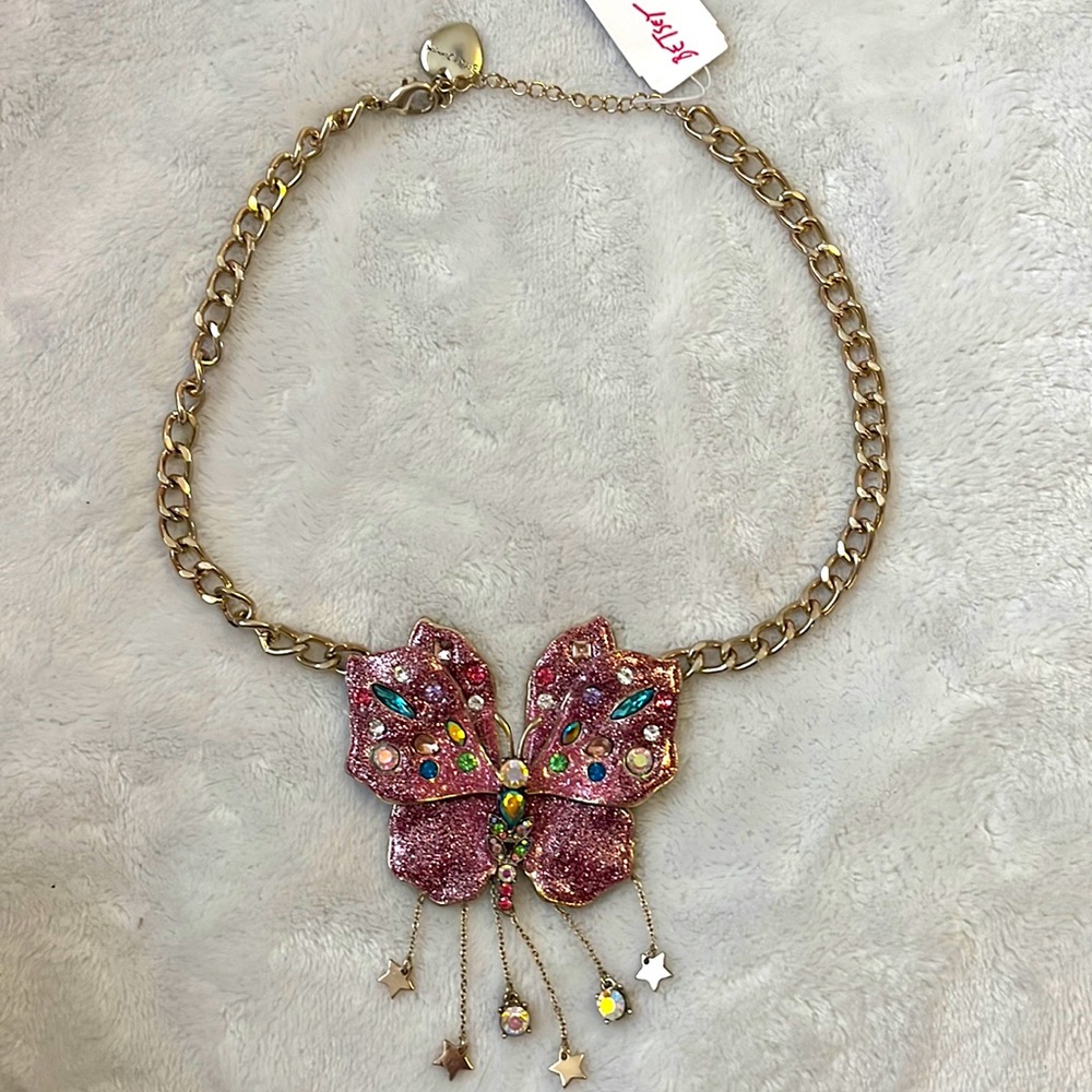 Betsey Johnson butterfly necklace